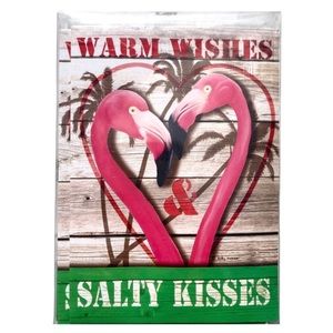 Notations Flamingo Salty Kisses Christmas Greeting Cards, 14 ct